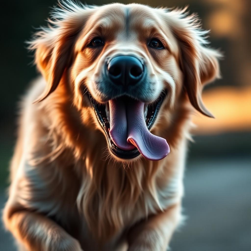 Golden retriever running